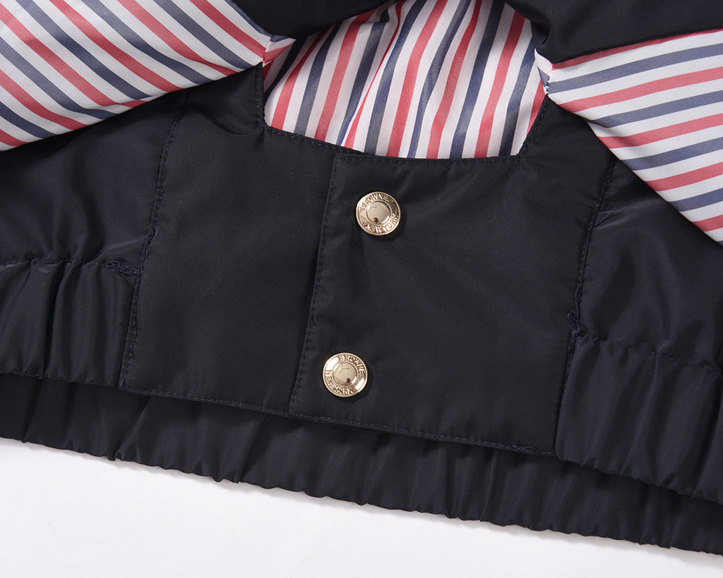 Thom BrownePremium Short Down Jacket - 90% Duck Down with Drawstring Hood