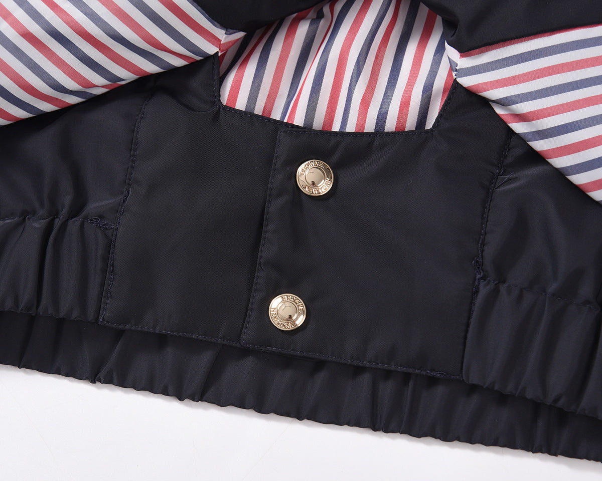 Thom BrownePremium Short Down Jacket - 90% Duck Down with Drawstring Hood