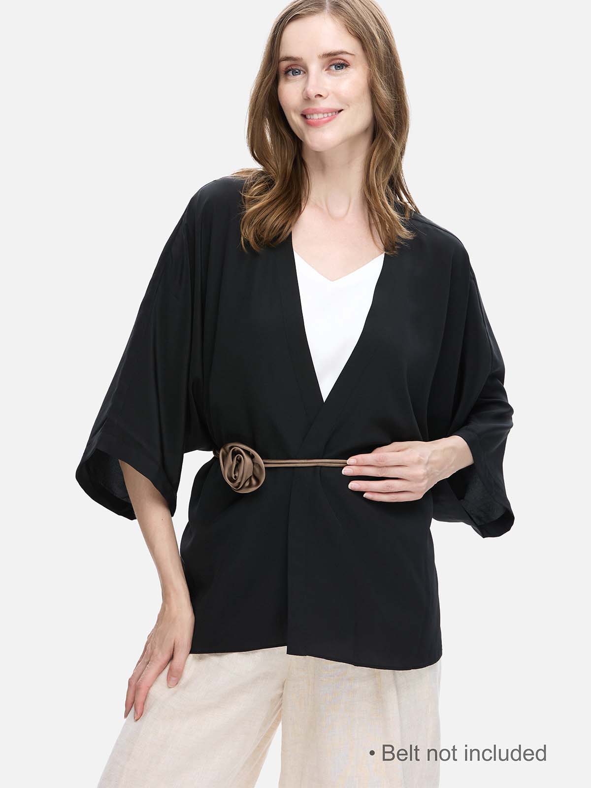 Black Silk Relax Cardigan