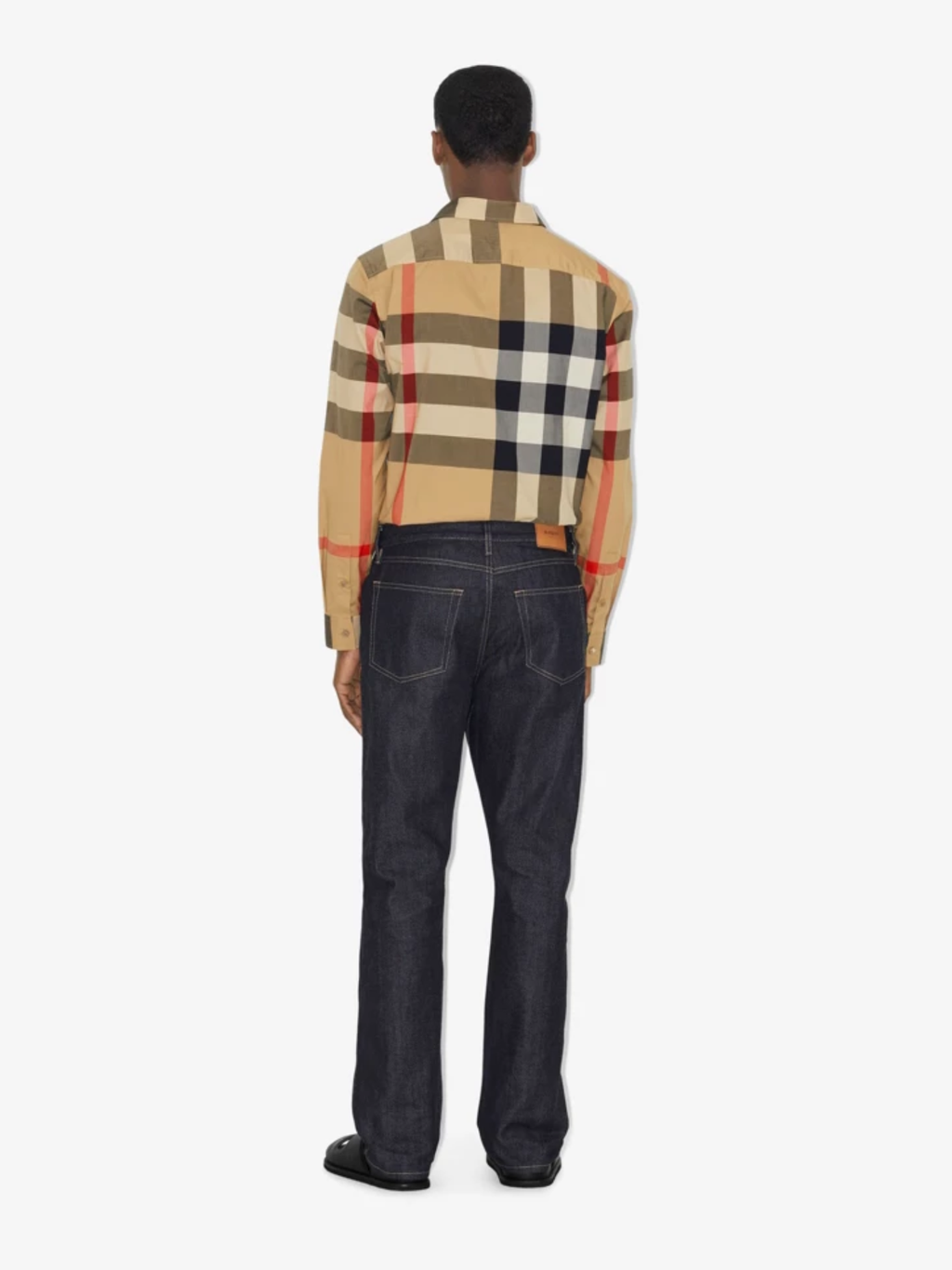 BURBERRY Slim Fit Check Cotton Shirt Archive Beige