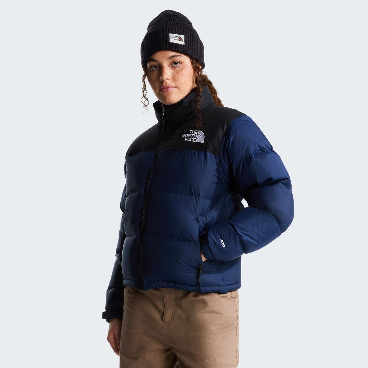 North Face Womens 1996 Retro Nuptse Water Resistant Goose Down Short Puffer Jacket