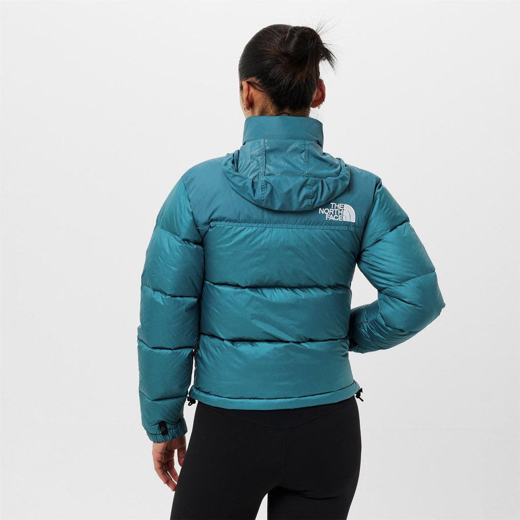 North Face Womens 1996 Retro Nuptse Water Resistant Goose Down Short Puffer Jacket