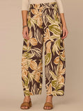 "Ab"leisure Skyrise Printed Glider Petite Relaxed Straight Leg Pants