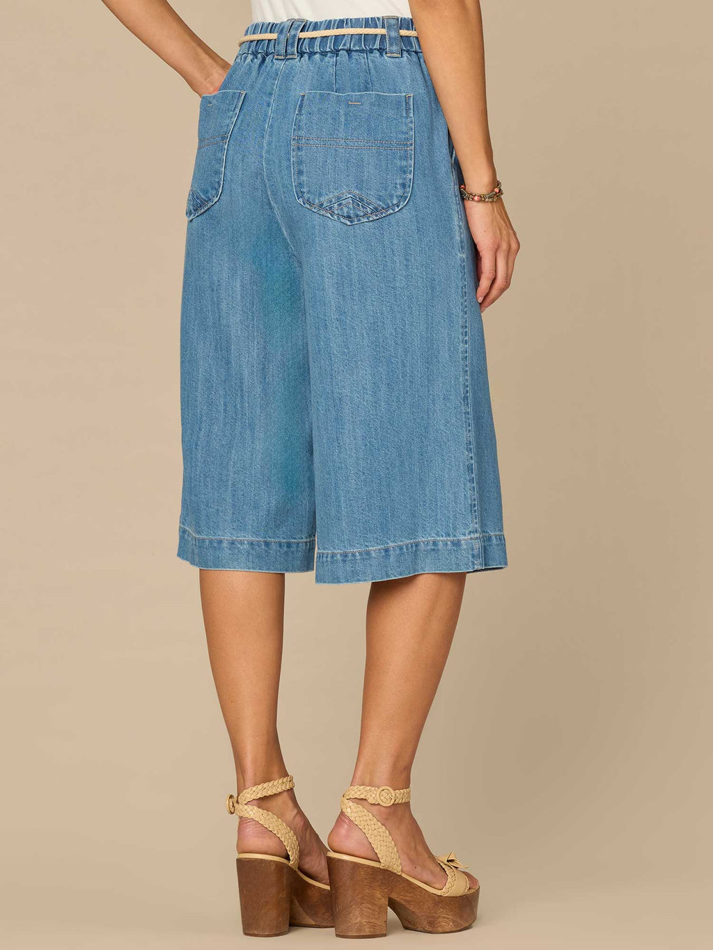 "Ab"leisure Skyrise Relaxed Bermuda Shorts with Rope Tie Belt