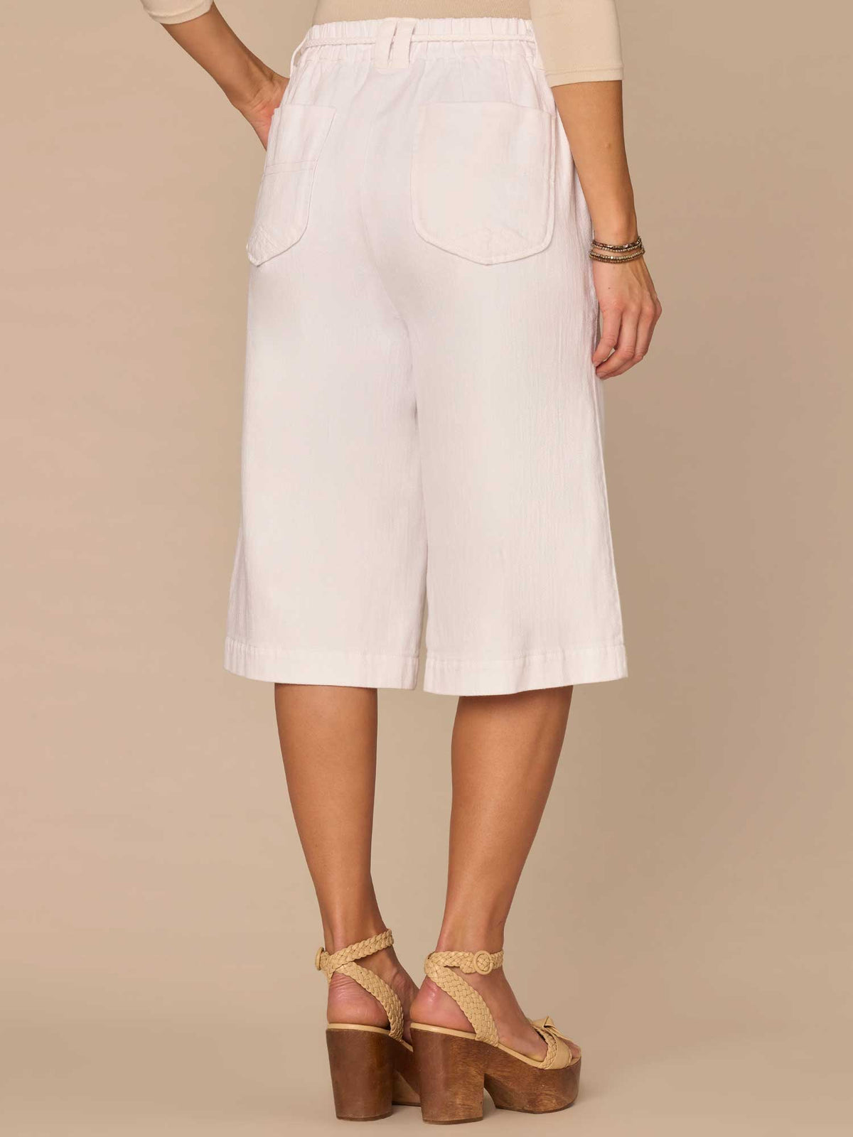 "Ab"leisure Skyrise Spade Pocket Petite Bermuda Shorts with Rope Belt