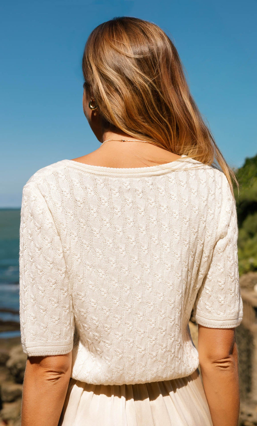 Cassandra Cable Sweater - Silk & Cashmere