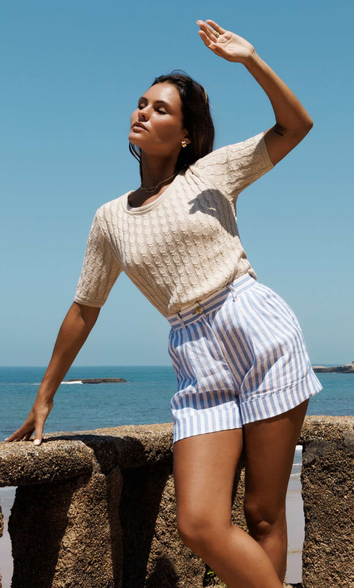 Cassandra Cable Sweater - Silk & Cashmere