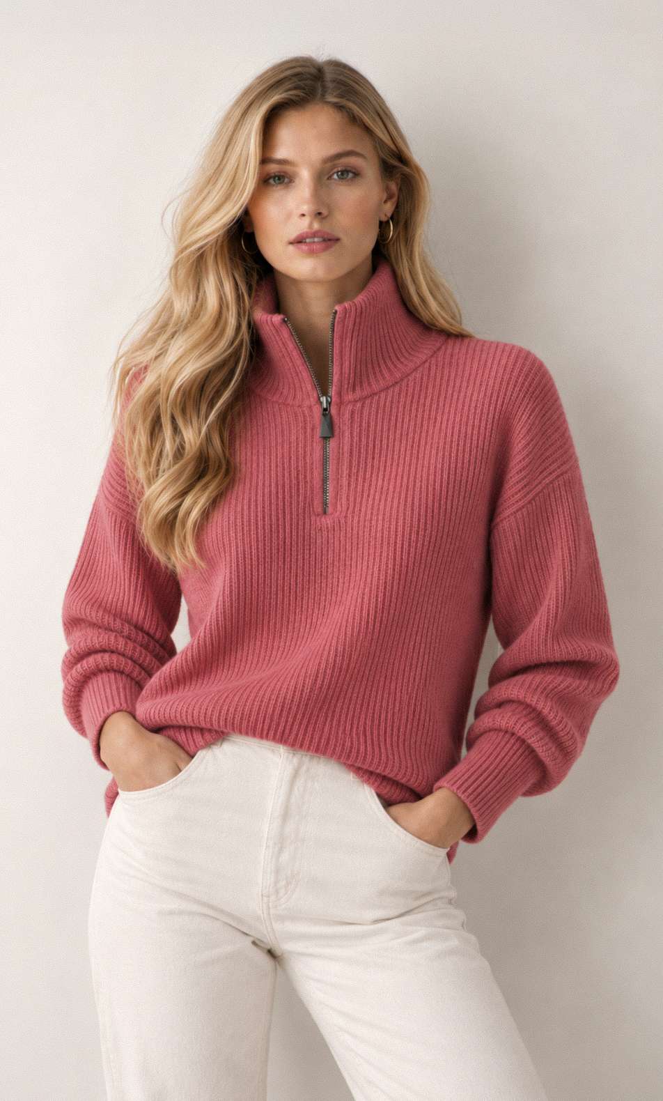 Cortina Cashmere Half-Zip Sweater