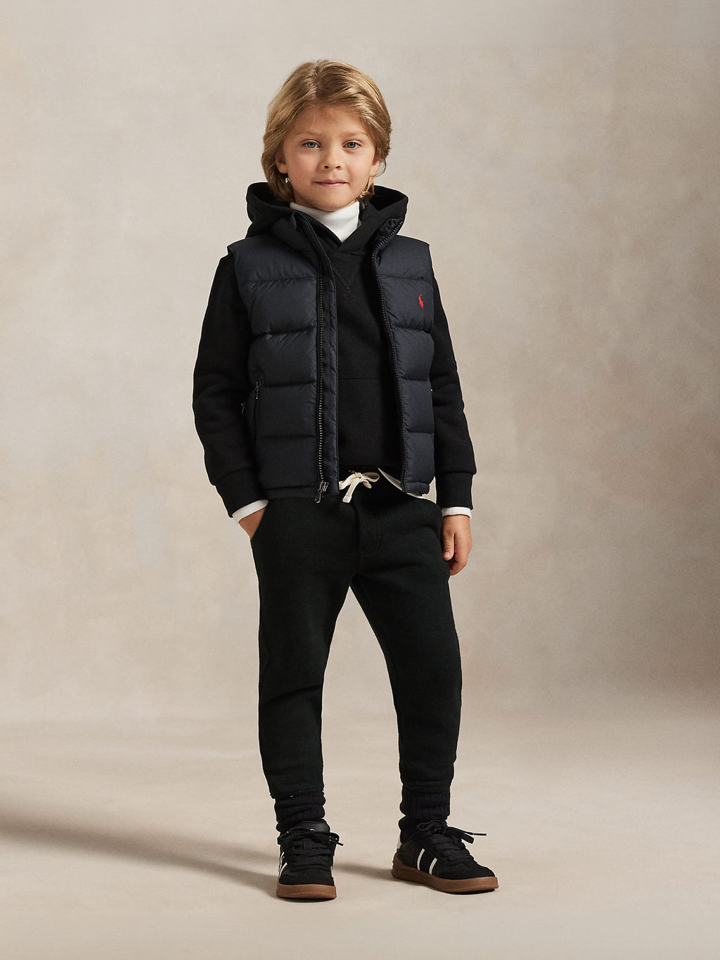 Ralph Lauren Boys Down Padded Gilet in Black
