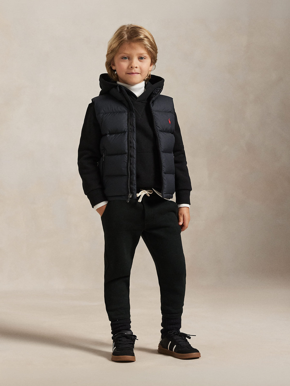 Ralph Lauren Boys Down Padded Gilet in Black