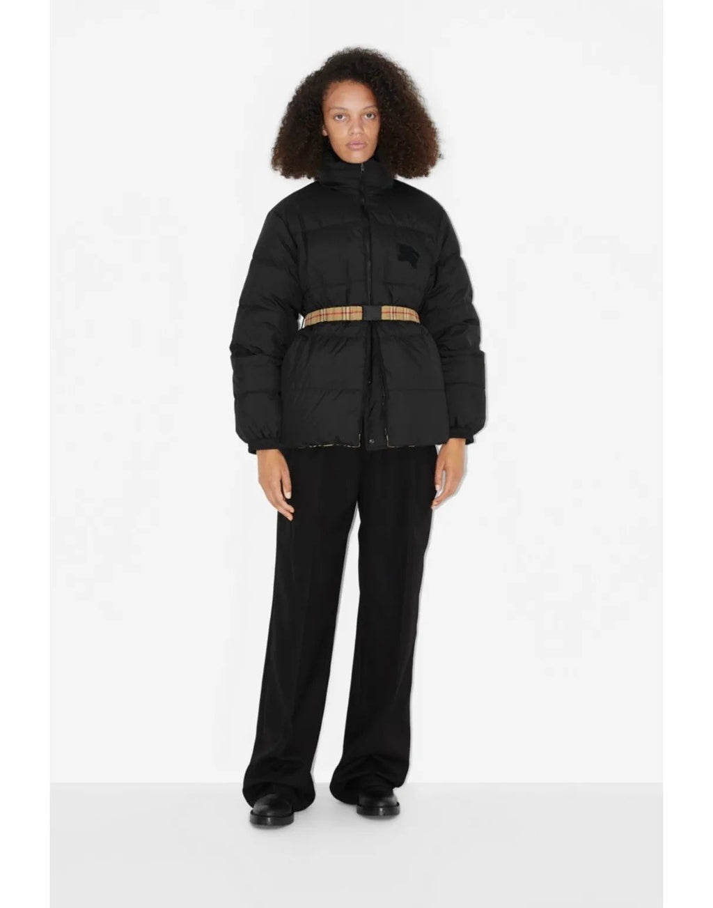 Burberry Reversible Black / Beige Check Puffer Jacket