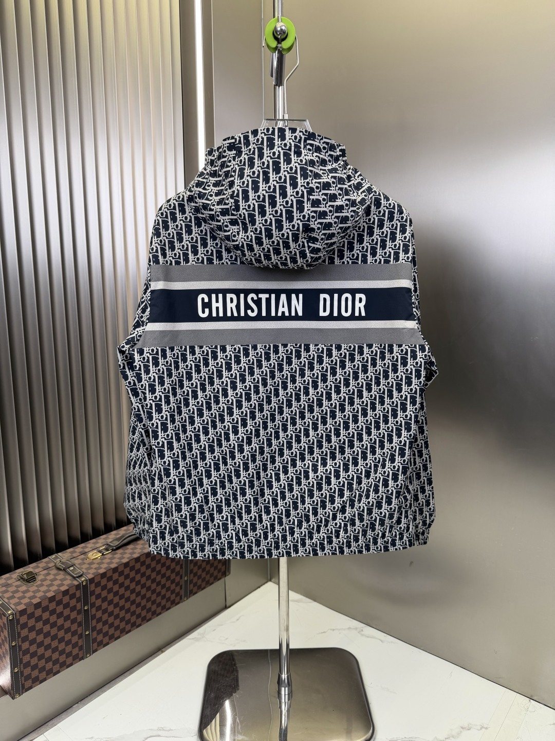 Dior Hooded Monogram Stripe Jacket