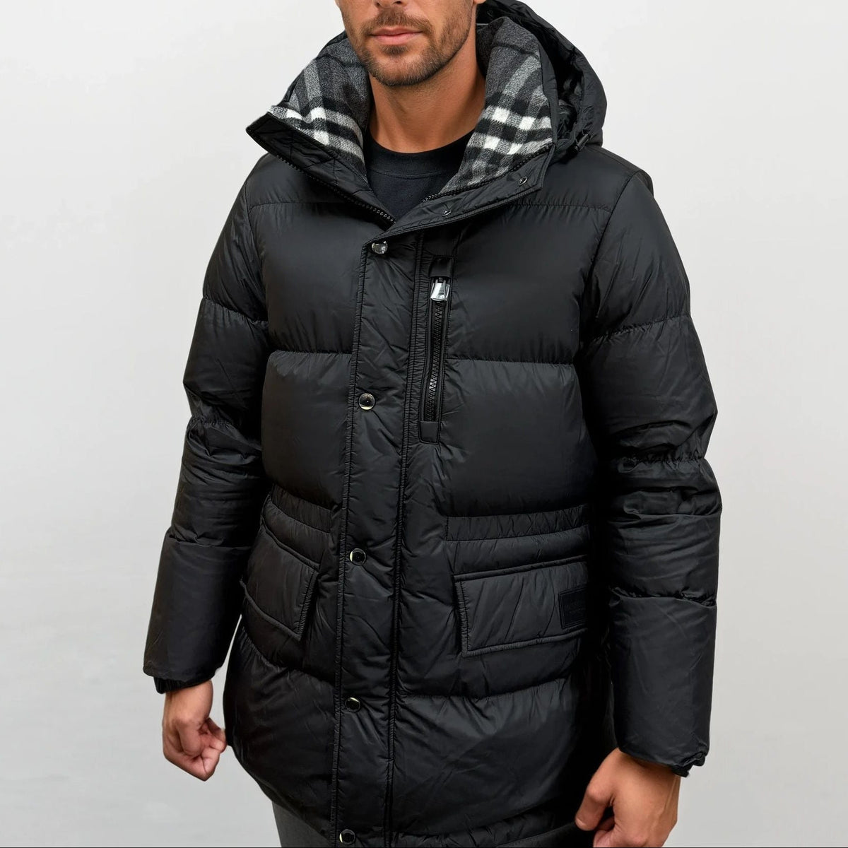 Burberry Haworth Mid Length Down Puffer Jacket Black