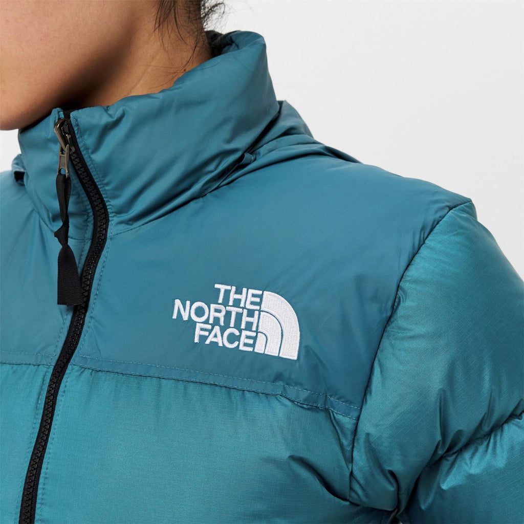 North Face Womens 1996 Retro Nuptse Water Resistant Goose Down Short Puffer Jacket