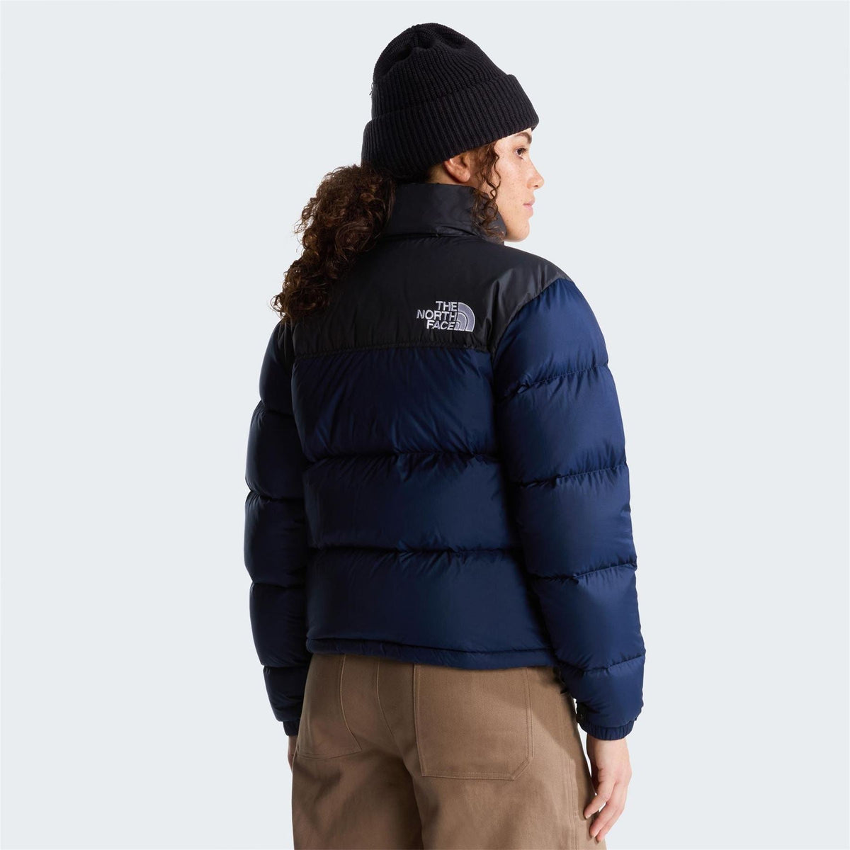 North Face Womens 1996 Retro Nuptse Water Resistant Goose Down Short Puffer Jacket