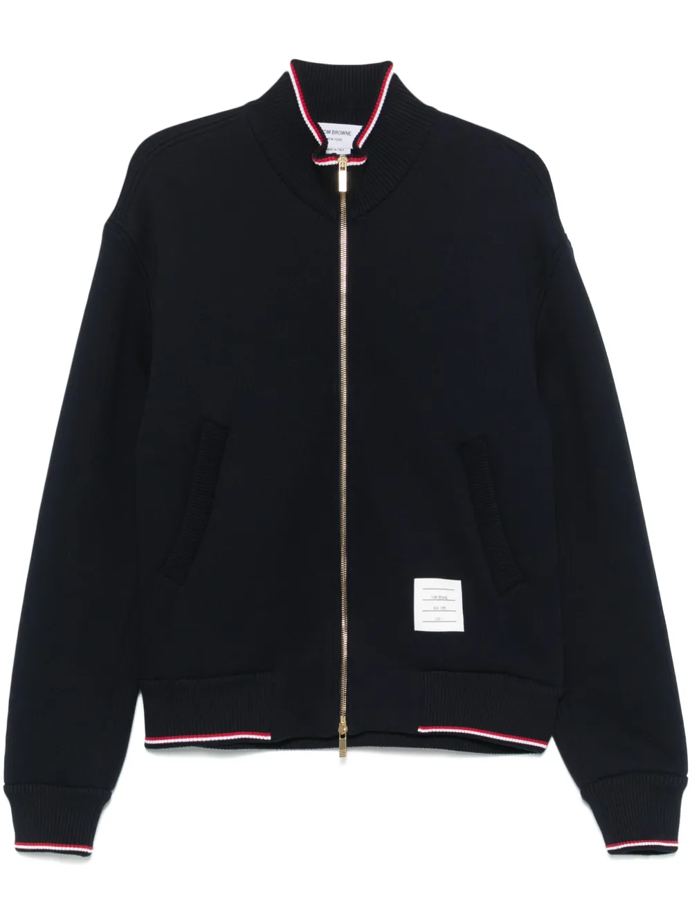 THOM BROWNE - Men Oversized Funnel Neck Zip Up Jacket