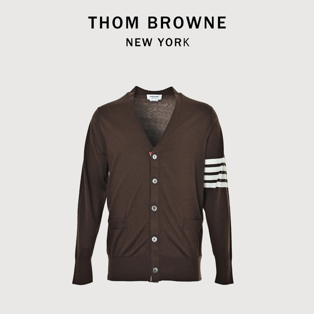 Thom Browne TB 26FW 4-Bar Superfine Wool Cardigan