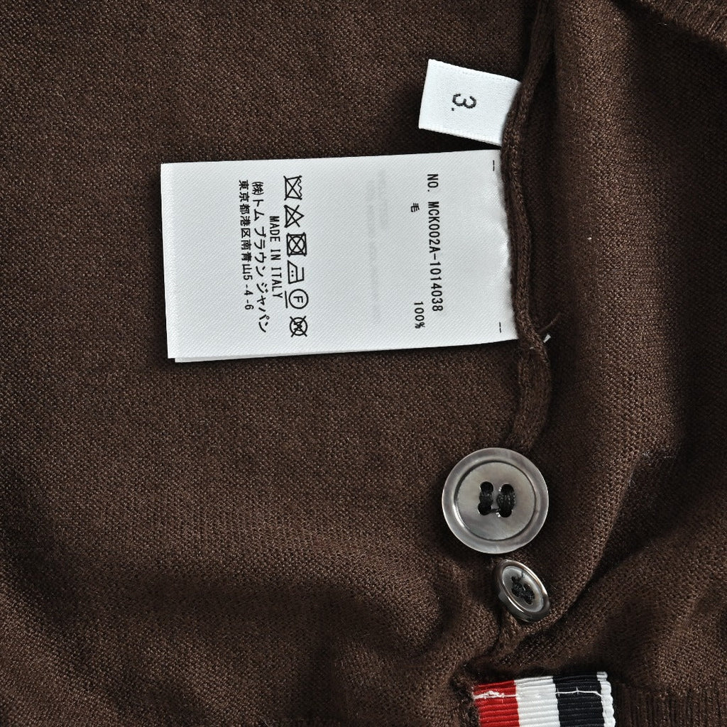 Thom Browne TB 26FW 4-Bar Superfine Wool Cardigan